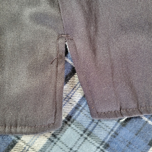 Haband Mens Navy Blue Flannel Lined Shacket Work Shirt XL - Picture 11 of 11